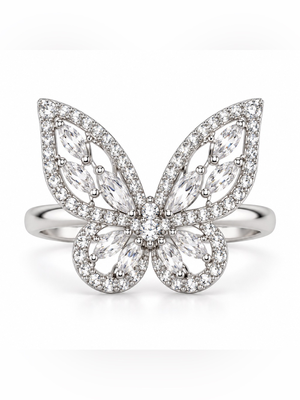 Crystal butterfly ring size 5.75